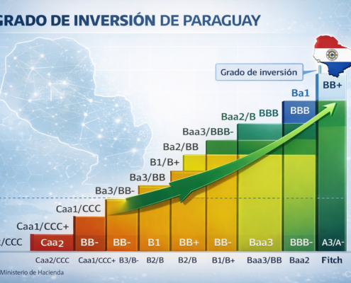 Gráfica de calificación de riesgo de Paraguay