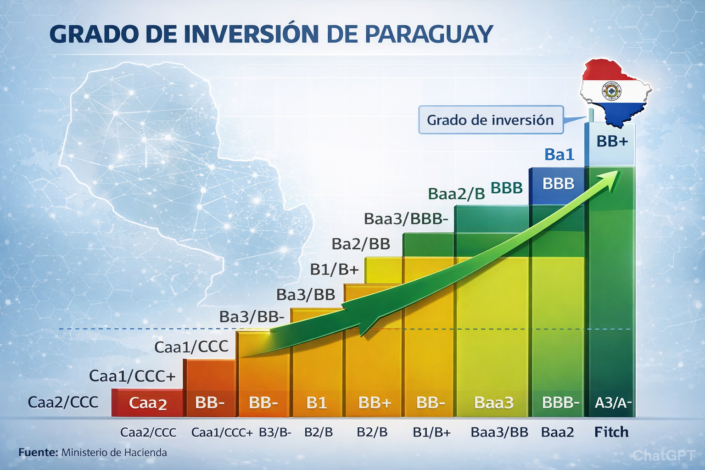 Gráfica de calificación de riesgo de Paraguay Gráfica de calificación de riesgo de Paraguay