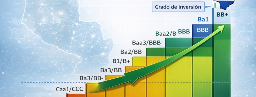 Gráfica de calificación de riesgo de Paraguay
